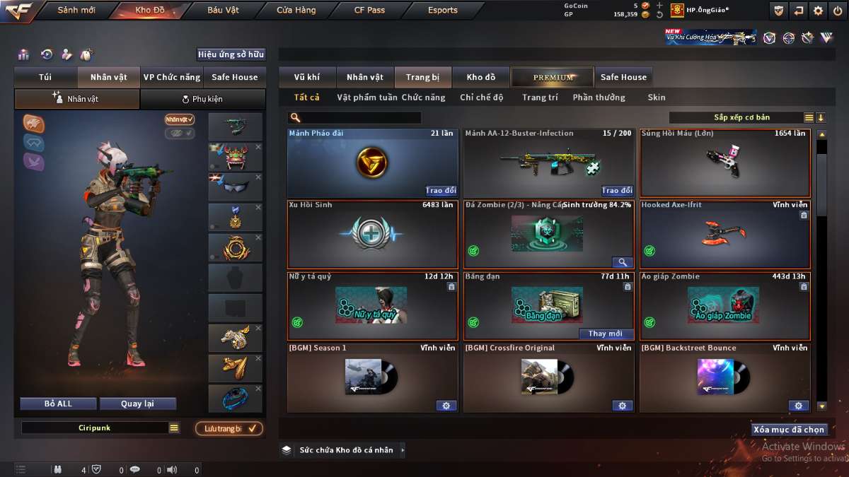 shop acc cf uy tin gia re